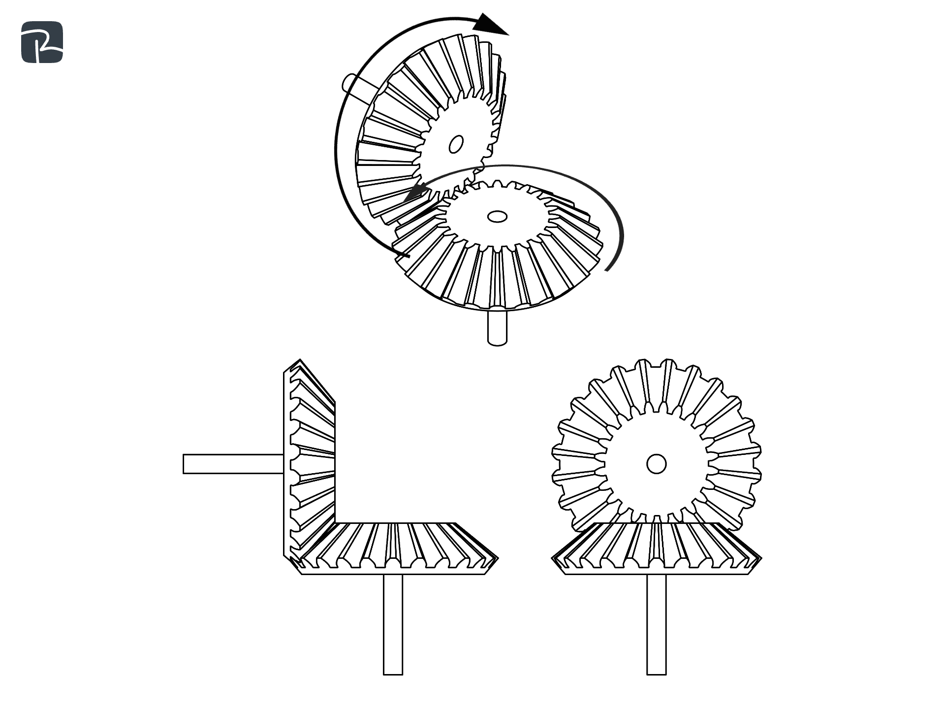 bevel gears - DAT|機械組織 Mechanisms|S2 科技原理 Technological Principles 傘齒輪 Bevel gears